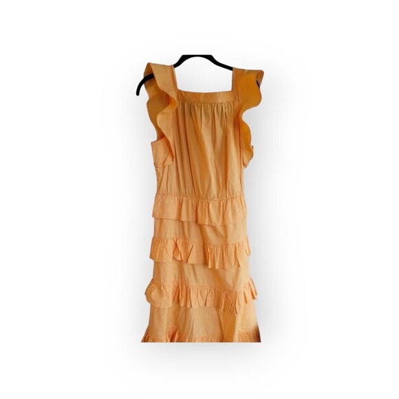 Rachel Parcell Marigold Ruffle Cotton Midi-Dress Size 14 NWOT - Picture 8 of 15